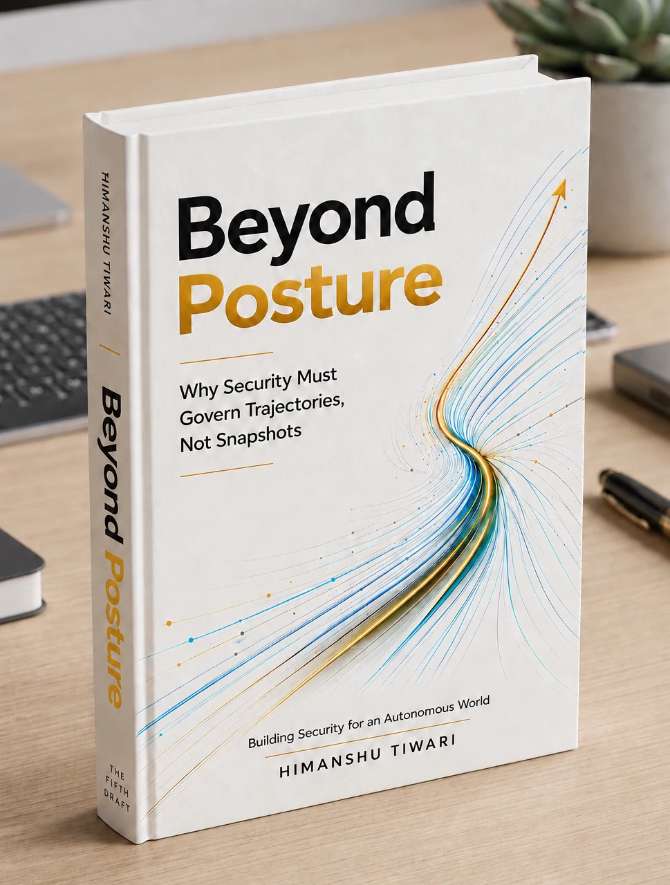 Beyond Posture book standing on a desk, angled front cover view